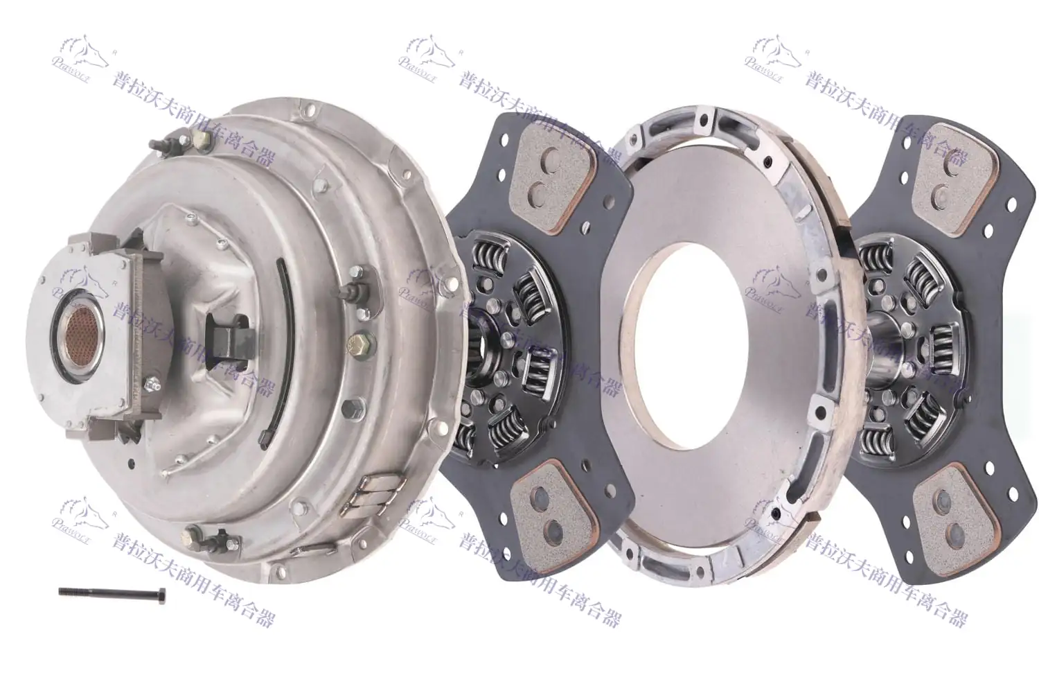 PRAWOLF Kit de embrague 14" doble disco, tipo tracción, autoajustable 052 109 500 10