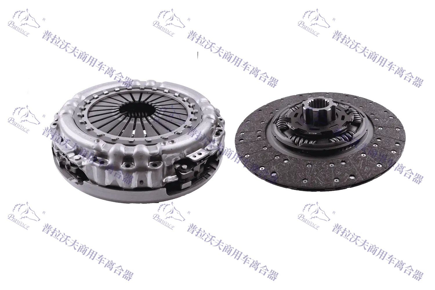 PRAWOLF Kit de embrague 400mm doble disco, tipo empuje con ajuste automático 052 700 535